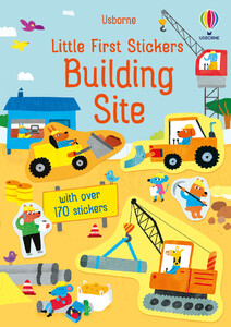 Книги про транспорт: Little First Stickers Building Site [Usborne]