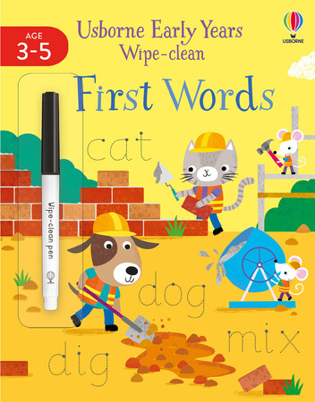Книги с логическими заданиями: Early Years Wipe-Clean First Words [Usborne]