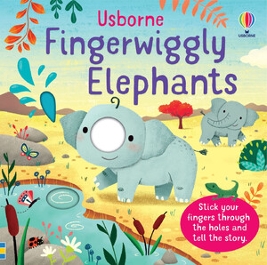 Книги про животных: Fingerwiggly Elephants [Usborne]