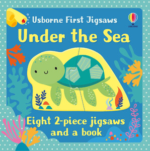 Книги про животных: Under the Sea книга и 8 пазлов в комплекте [Usborne]