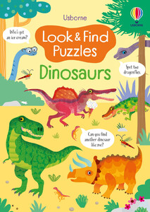 Книги про динозавров: Look and Find Puzzles Dinosaurs [Usborne]