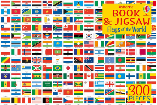 Набір: книга і пазл: Flags of the World книга и пазл в комплекте [Usborne]