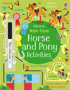 Развивающие книги: Wipe-Clean Horse and Pony Activities [Usborne]