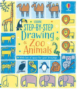 Малювання, розмальовки: Step-by-step Drawing Zoo Animals [Usborne]