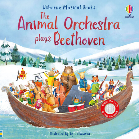 Музичні книги: The Animal Orchestra Plays Beethoven Musical Book [Usborne]