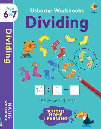 Книги с логическими заданиями: Workbooks Dividing (age 6 to 7) [Usborne]