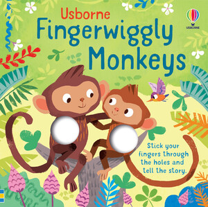 Книги про животных: Fingerwiggly Monkeys [Usborne]