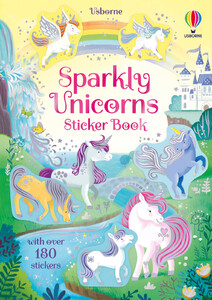 Про принцес: Sparkly Unicorns Sticker Book [Usborne]