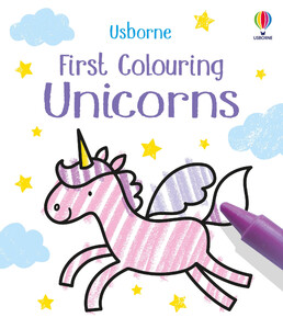 Книги для детей: First Colouring Unicorns [Usborne]
