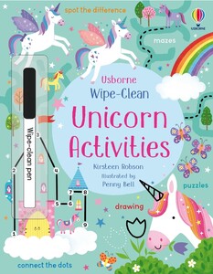 Книги для детей: Wipe-Clean Unicorn Activities [Usborne]