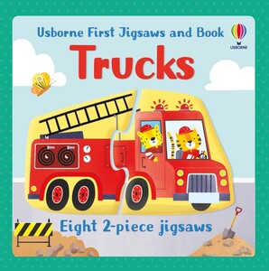Книги про транспорт: Trucks (набір з 8 пазлів і книга) [Usborne]