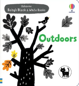Книги для дітей: Baby's Black and White Book: Outdoors [Usborne]