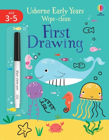 Малювання, розмальовки: Early Years Wipe-Clean First Drawing [Usborne]