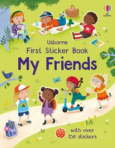Книги для детей: First Sticker Book My Friends [Usborne]