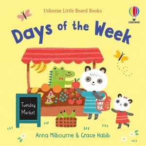 Книги для детей: Little Board Book: Days of the week [Usborne]