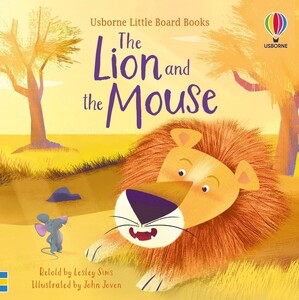 Книги для дітей: Little Board Book: The Lion and the Mouse [Usborne]