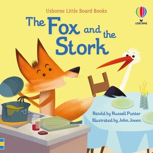 Художні книги: Little Board Book: The Fox and the Stork [Usborne]