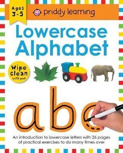 Обучение чтению, азбуке: Wipe-Clean Workbook: Lowercase Alphabet with pen [Priddy Books]