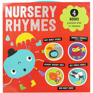 Книги для дітей: Nursery Rhymes - комплект з 4 книг в кейсі