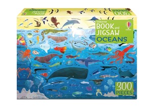 Животные, растения, природа: Набор: пазл и книга «Обитатели океана» [Usborne]