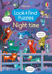 Книги з логічними завданнями: Look and Find Puzzles Night time [Usborne]