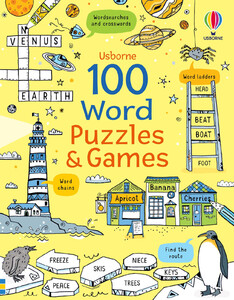 Книги для дітей: 100 Word Puzzles and Games [Usborne]