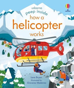 Книги для дітей: Peep Inside How a Helicopter Works [Usborne]