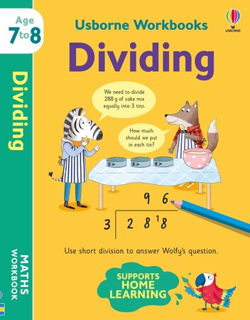 Навчання лічбі та математиці: Workbooks Dividing (вік 7-8) [Usborne]