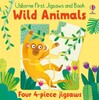 Wild Animals (набор из 4 пазлов и книга) [Usborne]