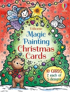 Новорічні книги: Magic Painting Christmas Cards [Usborne]