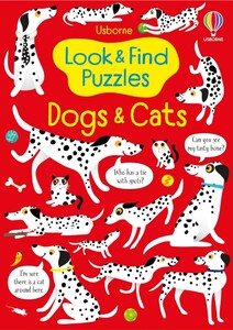Книги с логическими заданиями: Look and Find Puzzles Dogs and Cats [Usborne]
