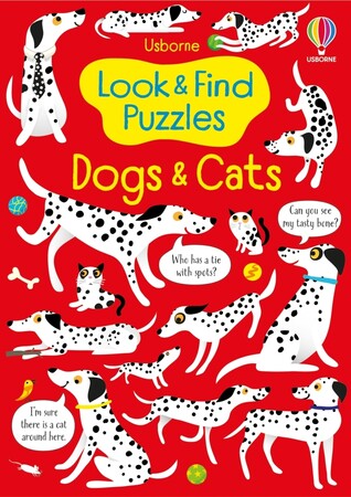 Книги з логічними завданнями: Look and Find Puzzles Dogs and Cats [Usborne]
