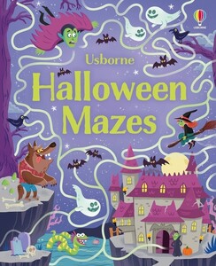 Книги з логічними завданнями: Halloween Mazes [Usborne]