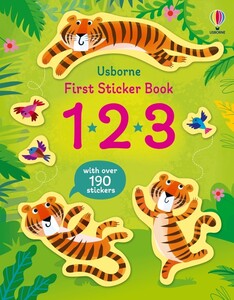Книги для дітей: First Sticker Book 123 [Usborne]