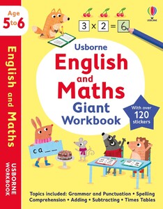 Обучение счёту и математике: Usborne English and Maths Giant Workbook 5-6