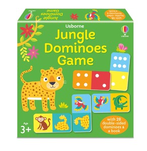 Ігри та іграшки: Набір: доміно та книга «Джунглі» [Usborne]