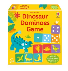 Настільні ігри: Набір: доміно та книга «Динозаври» [Usborne]