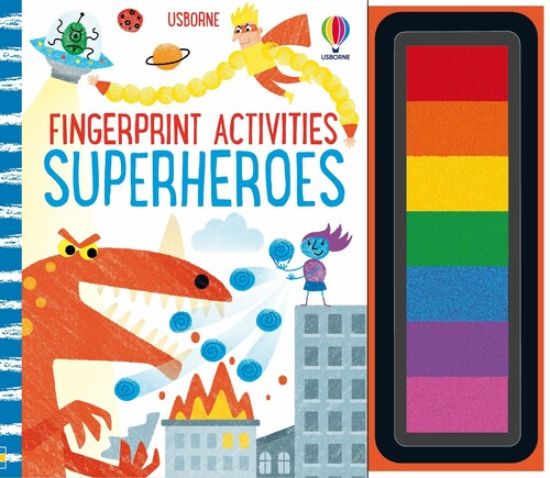 Книги про супергероїв: Fingerprint Activities: Superheroes [Usborne]
