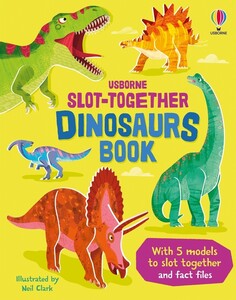 Книги про динозавров: Slot-together Dinosaurs Book [Usborne]
