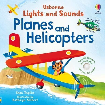 Музыкальные книги: Lights and Sounds: Planes and Helicopters [Usborne]
