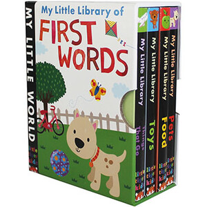 Книги про животных: My Little Library of First Words - 4 книги в комплекте