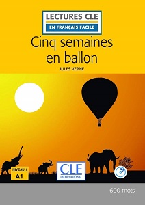 Книги для взрослых: LCFA1/600 mots Cing Semaines en ballon Livre+CD