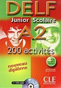 Книги для детей: DELF Junior scolaire A2 Livre + corriges + transcriptios + CD