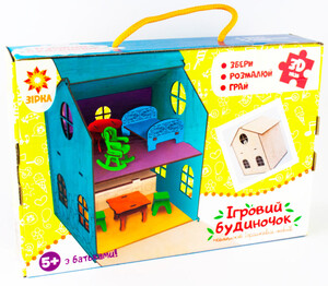 Игры и игрушки: Игрушечный домик, деревянный конструктор Зірка