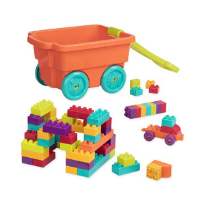 Игры и игрушки: Конструктор «Архитектор, оранжевая тележка», Battat