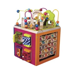 Развивающие игрушки: Развивающая деревянная игрушка «Зоо-Куб», Battat