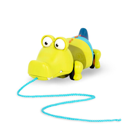 Каталки: Іграшка-каталка на мотузці «Крокодил Клац-Клаус», Battat
