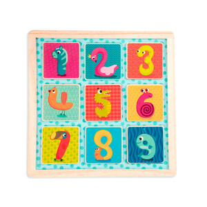 Початкова математика: Дерев'яна іграшка-вкладиш «Магнітні цифри», Battat