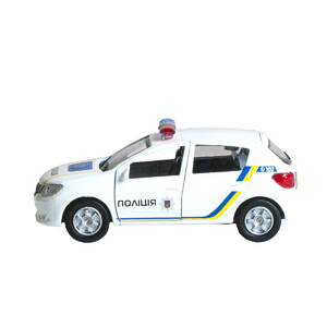 Ігри та іграшки: Автомодель інерційна Renault Sandero Поліція (1:32), Технопарк