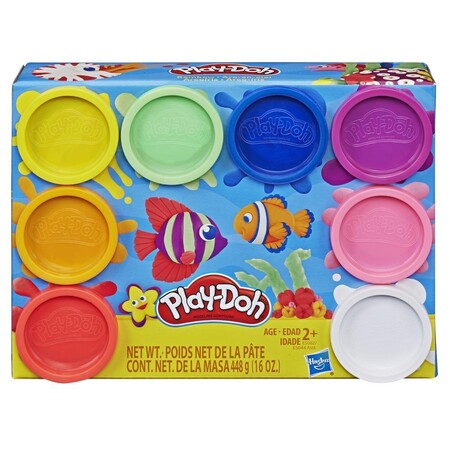 Лепка и пластилин: Набор игровой Плей-До 8 цветов Радуга E5062, Play-Doh